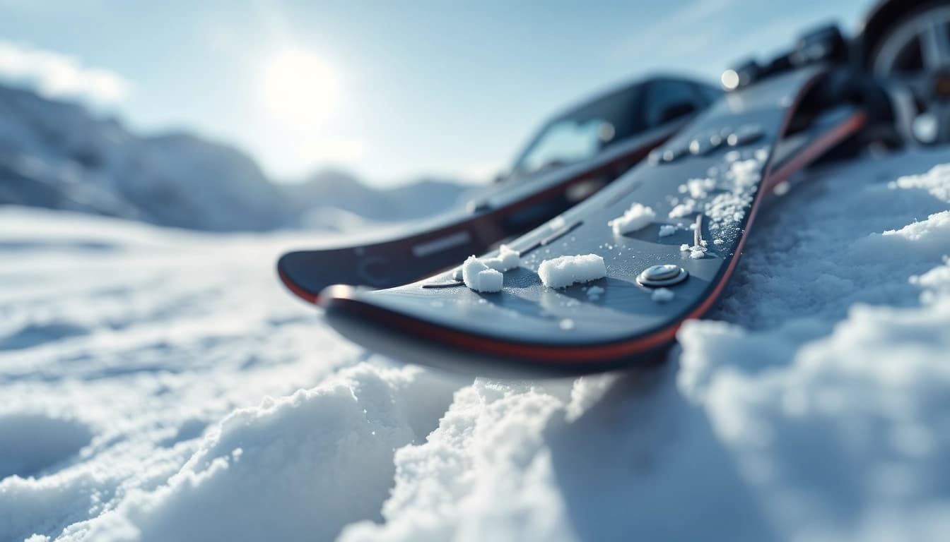 Auto Kufen in a high-quality ski detail, enhancing vehicle performance in winter conditions.
