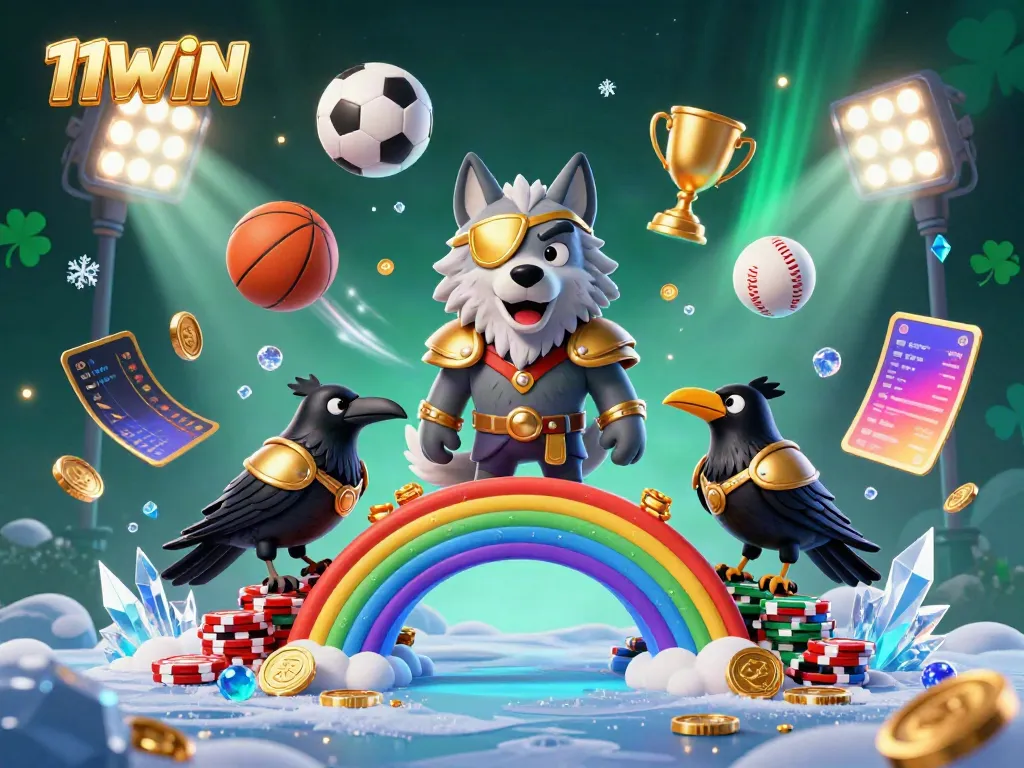 Experience thrilling betting at 11WIN with a vibrant display of Norse mythology and casino elements.