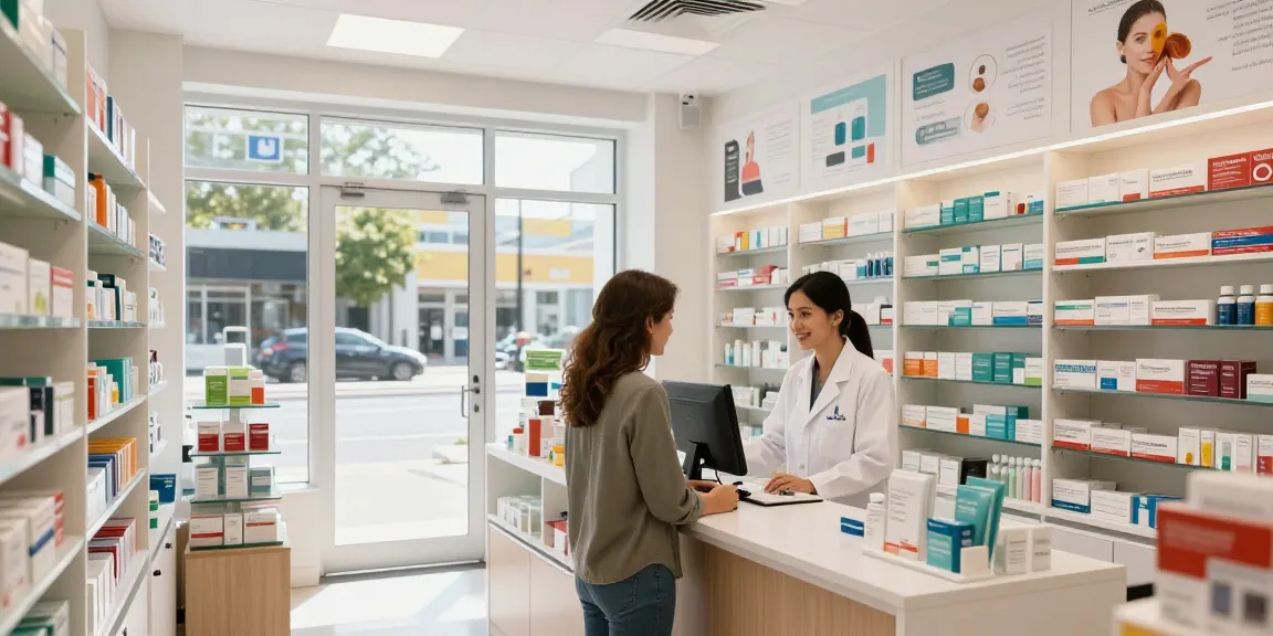 Im Selliza Pharma Shop beraten Apotheker Kunden in modernem, einladendem Ambiente.