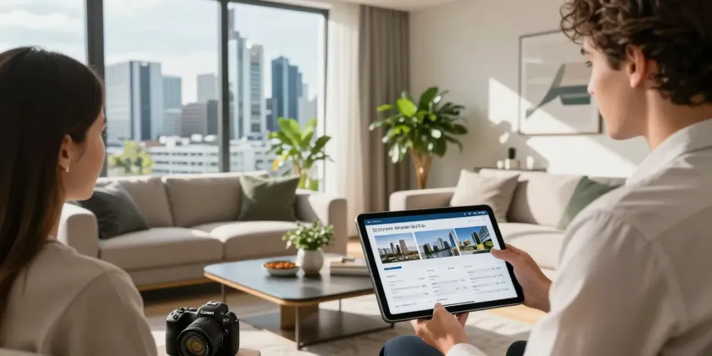 Bester Immobilienmakler Frankfurt präsentiert moderne Wohnung mit stilvollem Ambiente.