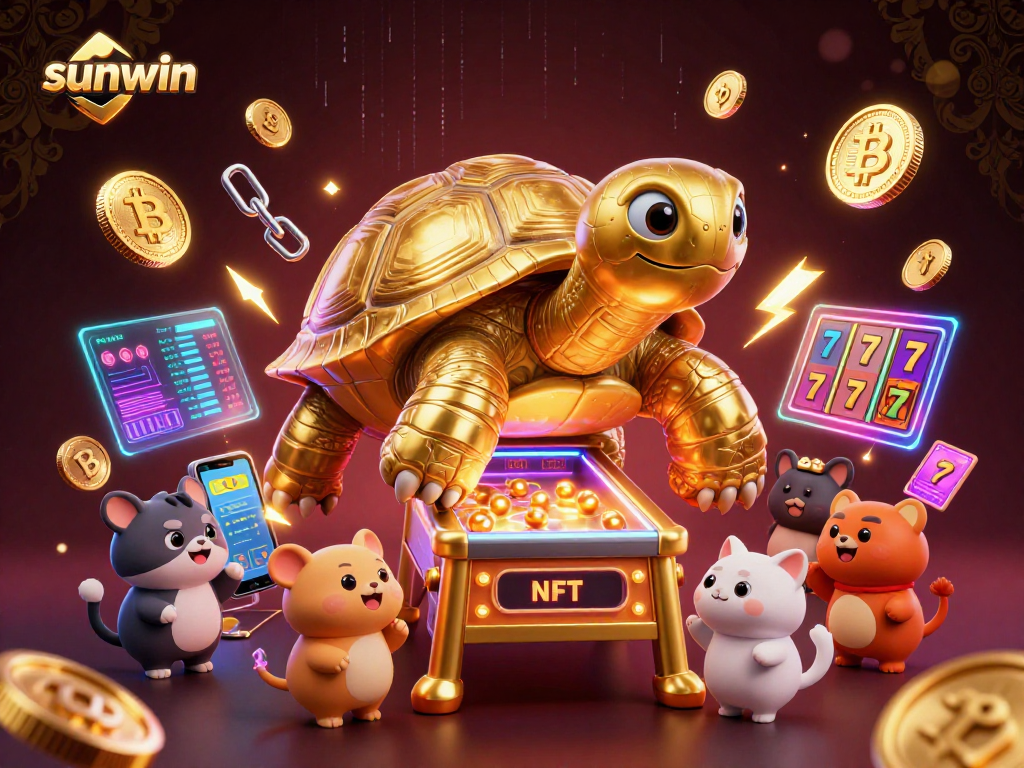 Experience thrilling gameplay with sunwin at a vibrant casino scene featuring animated characters.