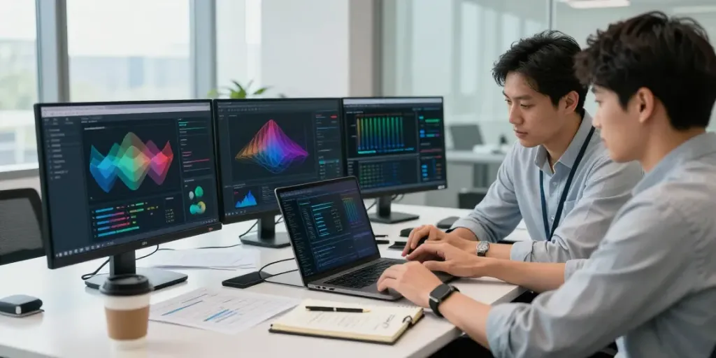 IT Dienstleister Frankfurt bietet professionelle IT-Sicherheitsberatung in modernem Büro.