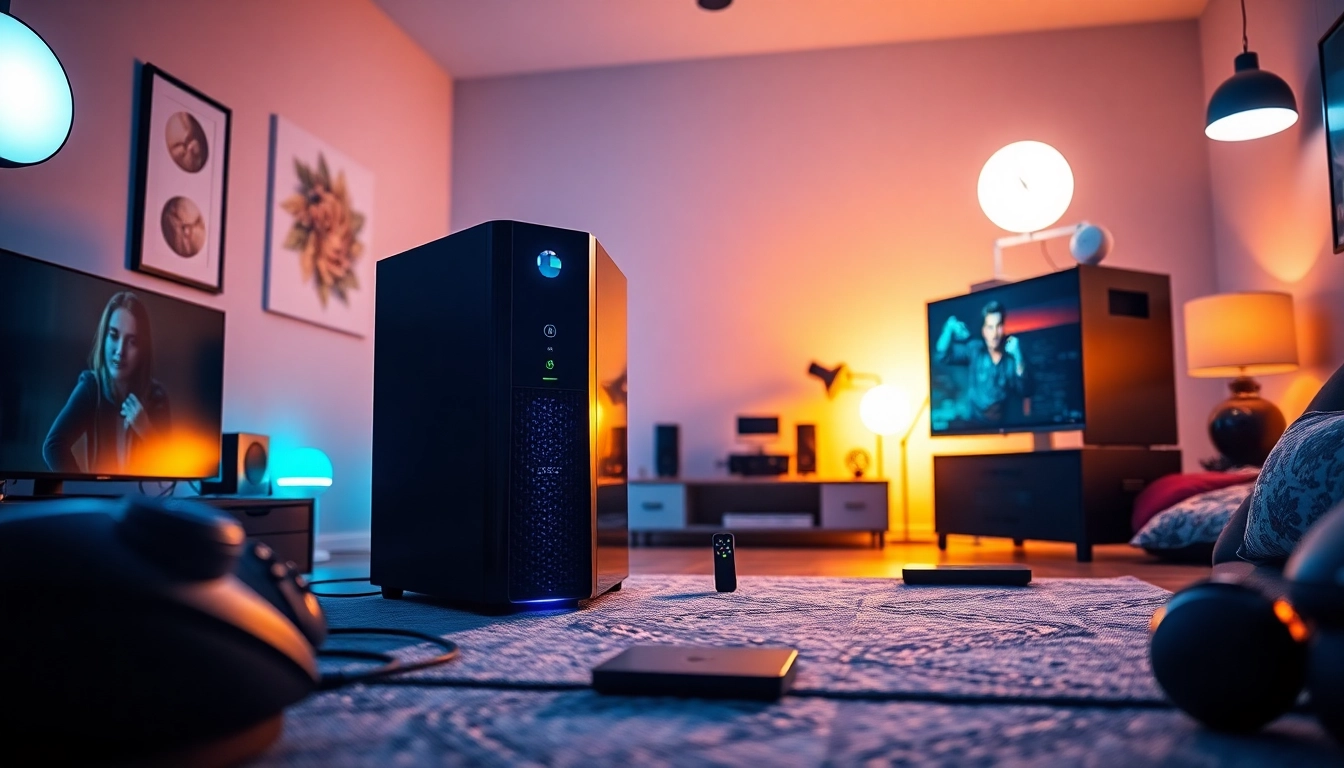 TechBoys präsentiert hochmoderne Smart Home-Gadgets und PC-Hardware in einem modernen, technikinspirierten Wohnraum.